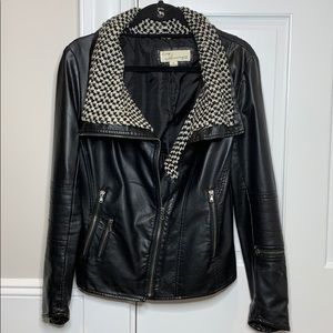 Vintage havannah leather and tweed jacket